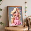 Disney Romantic Princess Oil Paint by Numbers Painting Kit Handmade Diy Home Decor Gifts Wall Art Craft for Living Room Bedroom Decor