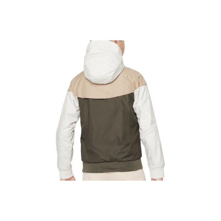 Nike Color Block Hooded Jacket Kids Jackets Beige FN8757-072