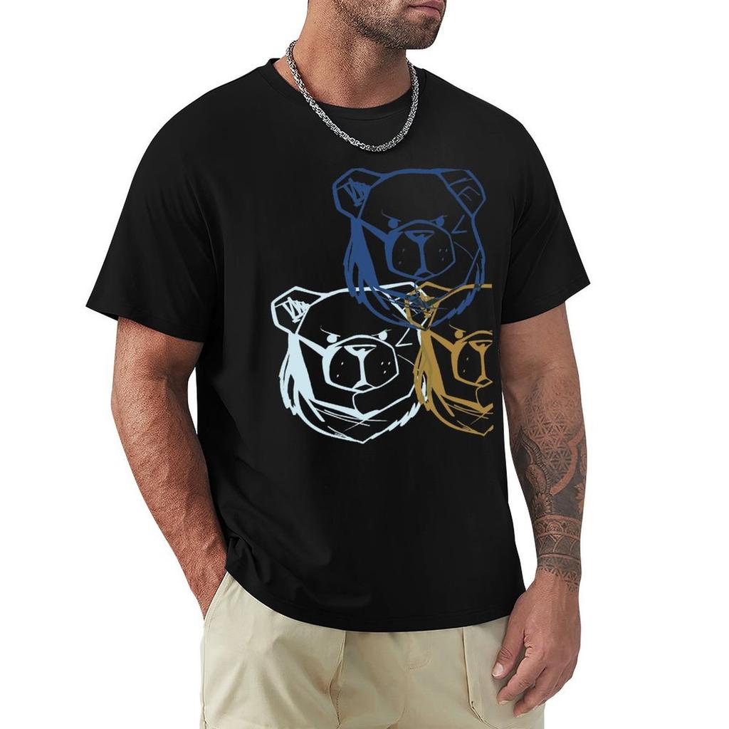 Robust Bear Trios Tones 02 Big Tshirt Fashion Casual Short Sleeve Top