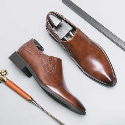 New Men's Dress Leather Shoes Luxury Fashion Groom Wedding Shoes Men Italian Style Oxford Shoes Plus Size 38-46