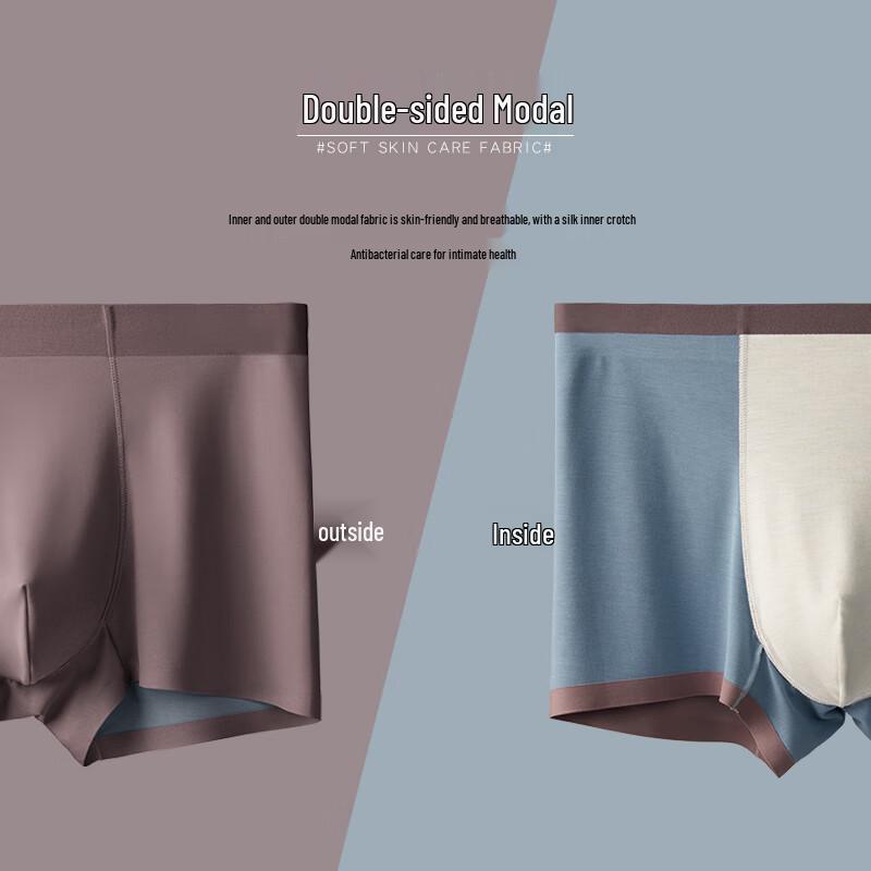 Men's Lenzing Modal 100-Count Seamless Antibacterial Boxer Briefs 3-Pack