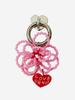 Love or Not Pink Flower Beads Keyirng&Tok