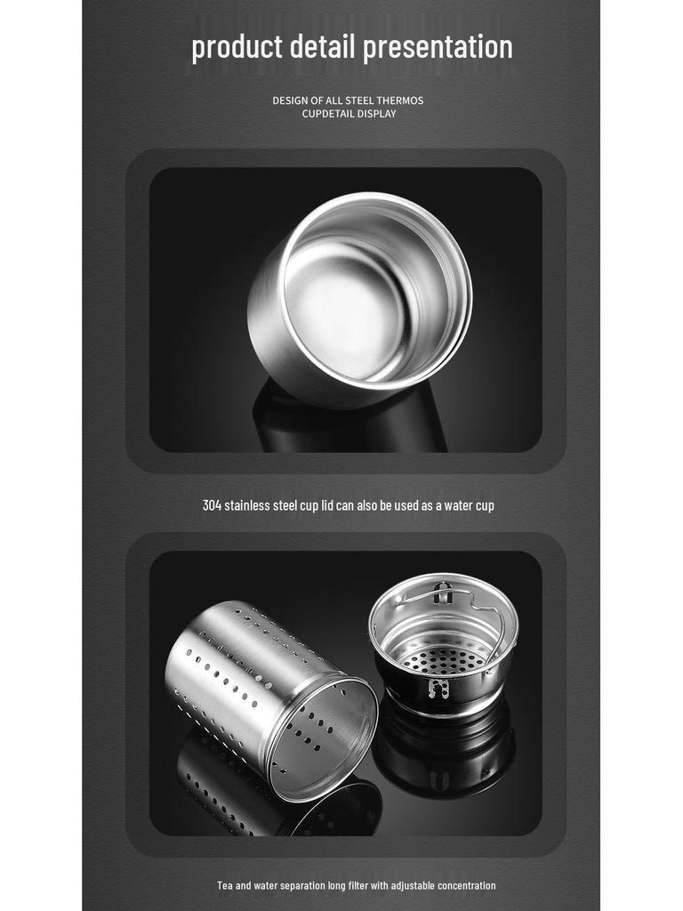 Large Capacity Stainless Steel Insulated Travel Kettle with Tea and Water Separation