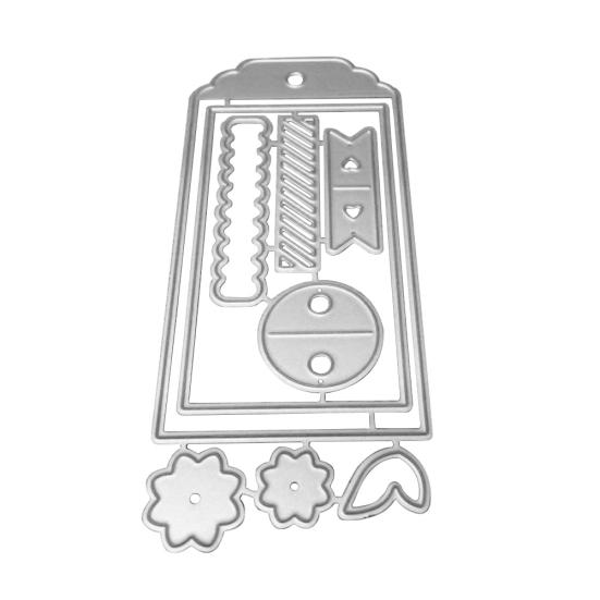 

Подарочная бирка, этикетка, металлические штампы для резки, сделай сам, скрапбук, бумажная карта, фотодекор, трафарет серебряный