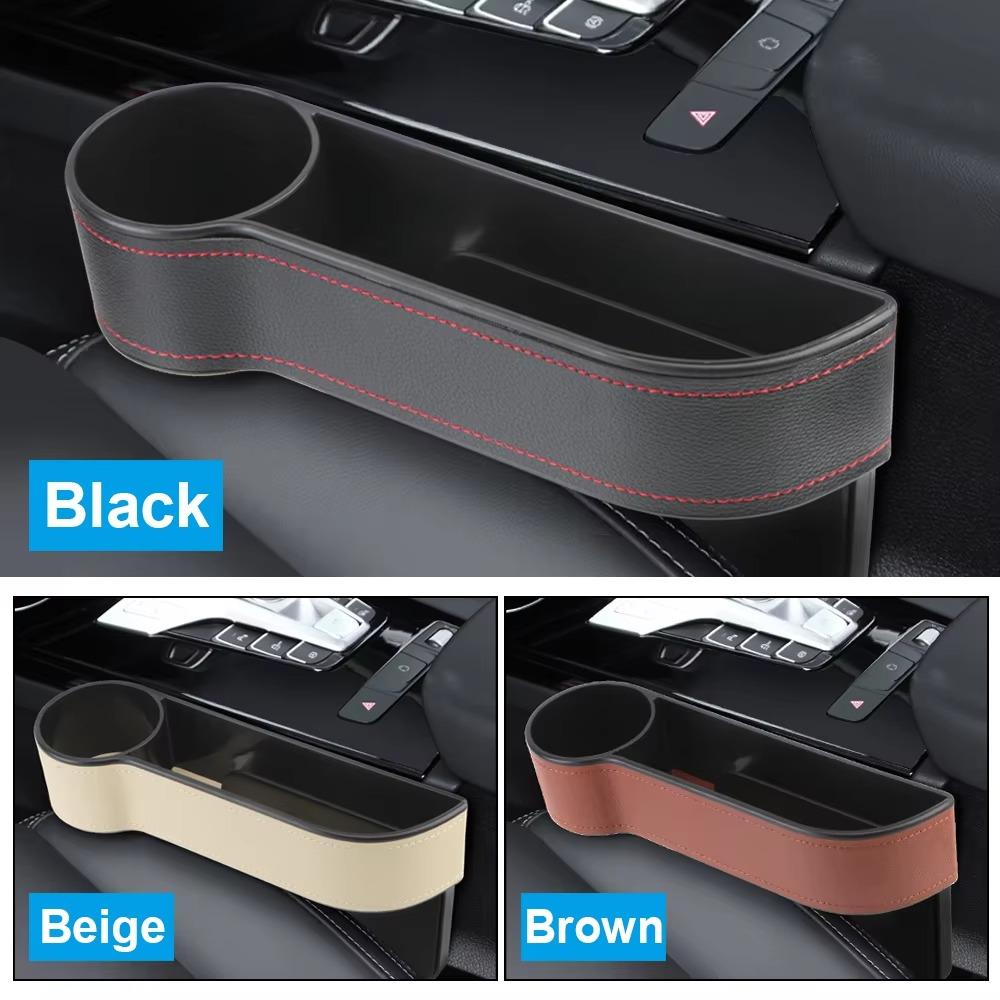 Storage Rack Car Storage Organizer PU Leather Car Cup Holder Car Seat Gap Storage Box  Universal