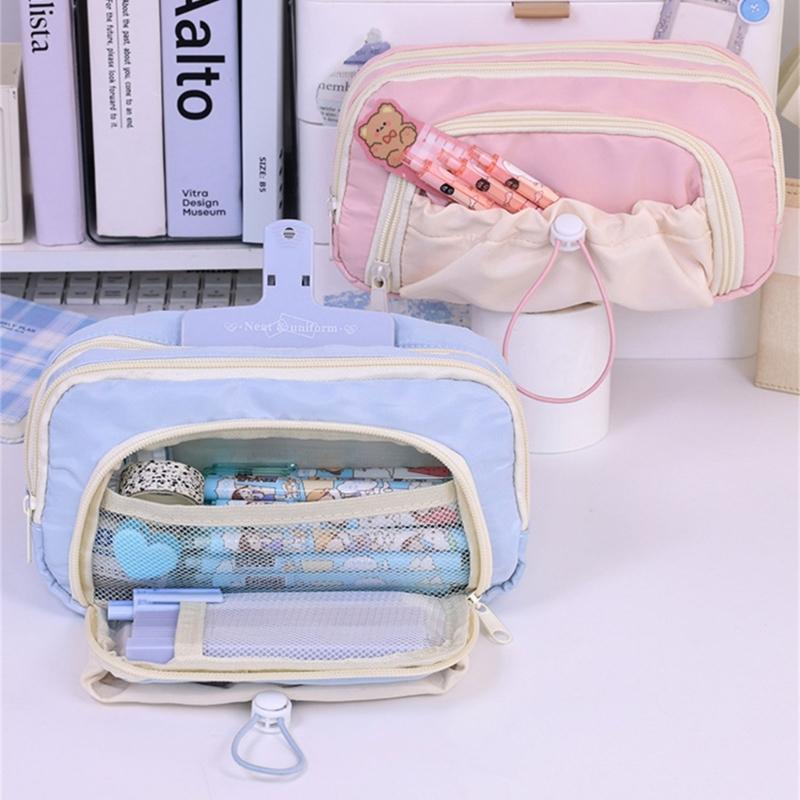 Stylish Rope Tie Organizers With Multiple Compartments Spacious Storage Waterproof Pen Organizers For Students