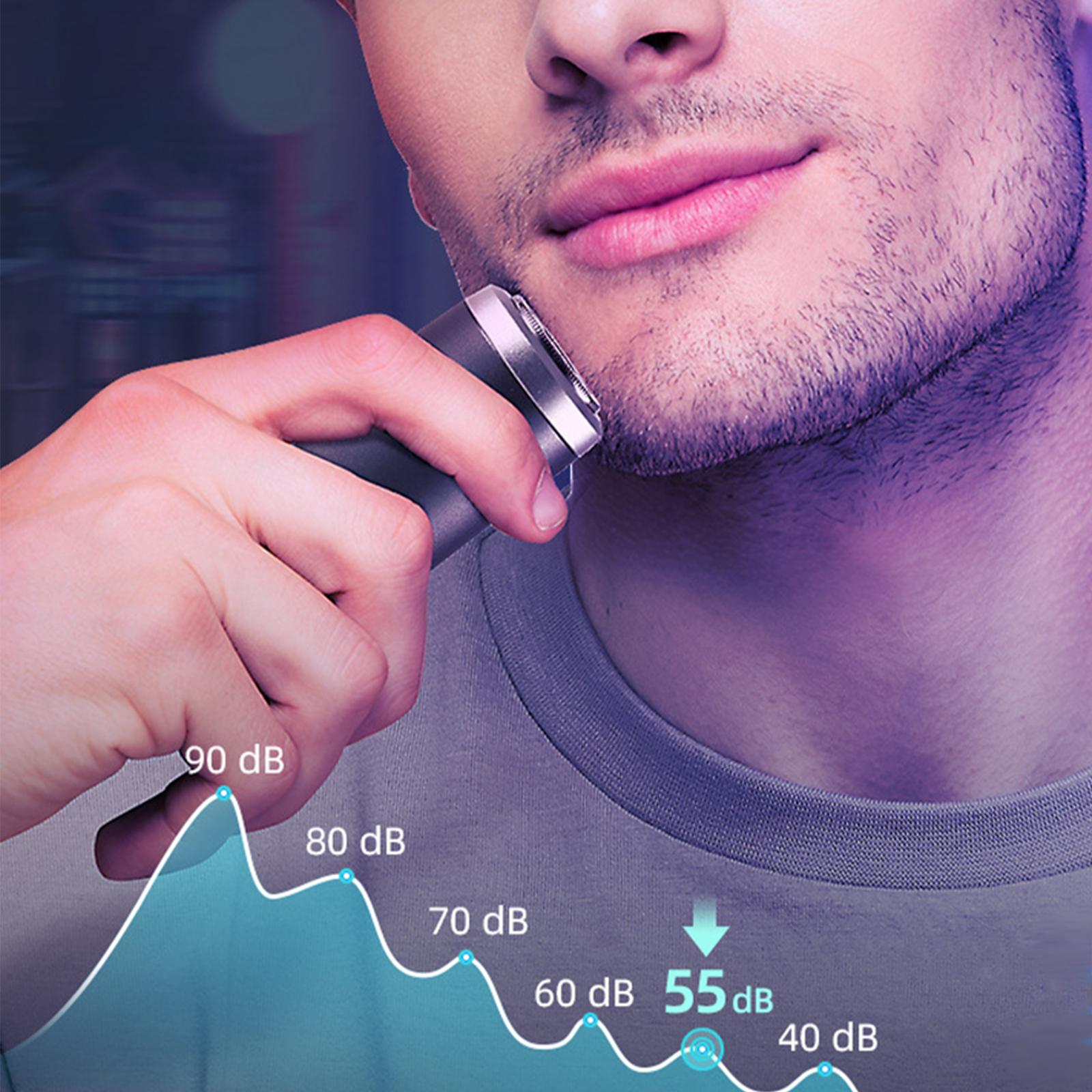 

Men s Body Spherical Pubic Hair Body Foil Nose Hair Ear Hair Wet & Dry LED Display One Size чёрный