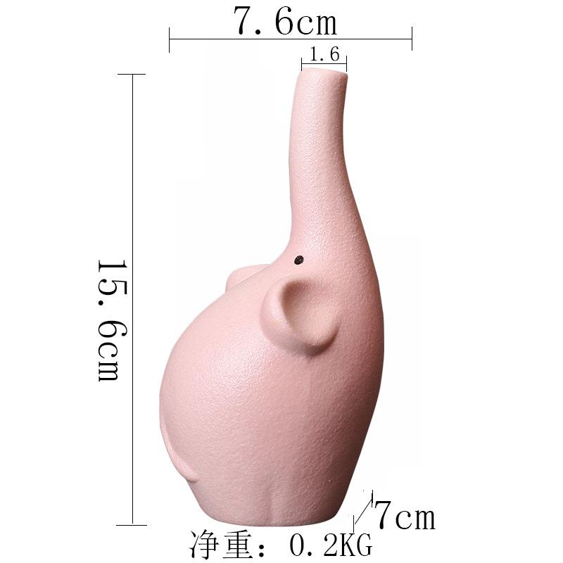 New Cartoon Dried Flowers Ceramic Vase Creative Home Flower Arrangement