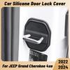 For JEEP Grand Cherokee 4xe -2024 Car Door Shock Absorber Door Lock Protector Silicone Auto Door Lock Latches Cover