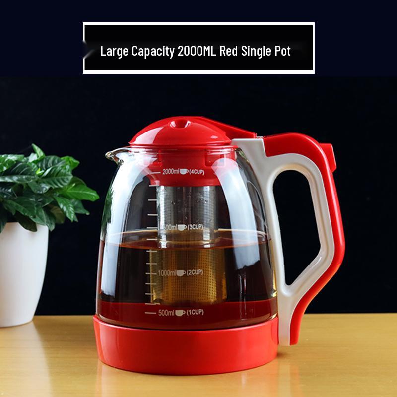 Large Heat-Resistant Glass Teapot with Filter for Flower Tea