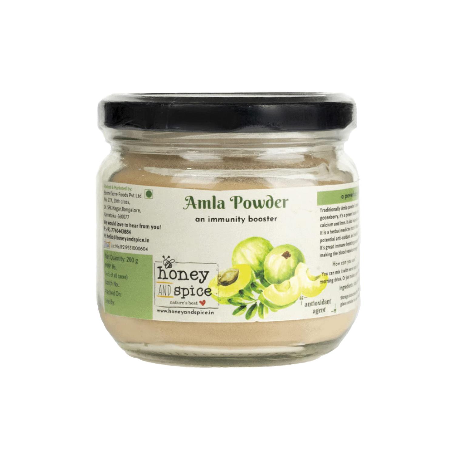Honing en Specerijen Amla Poeder 100% Natuurlijk & Vegetarisch Geen toegevoegde Conserveringsmiddelen 7 oz