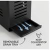 Soporte de Pared de Madera de Nogal Negro Premium Estante de Almacenamiento de Cocina sin Taladro Cuchillo Multifuncional Palillos Utensilio