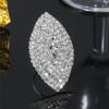 High-Grade Luxury Crystal Ring Temperament Shining Opening Adjustable Women's Ring Party Ring
