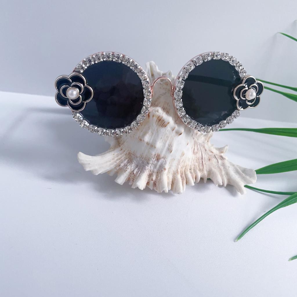 Pet Glasses Flower Diamond Chain Small Glasses Pet Headwear Cat Glasses Dog Sunglasses Pet Supplies Puppy Accessories