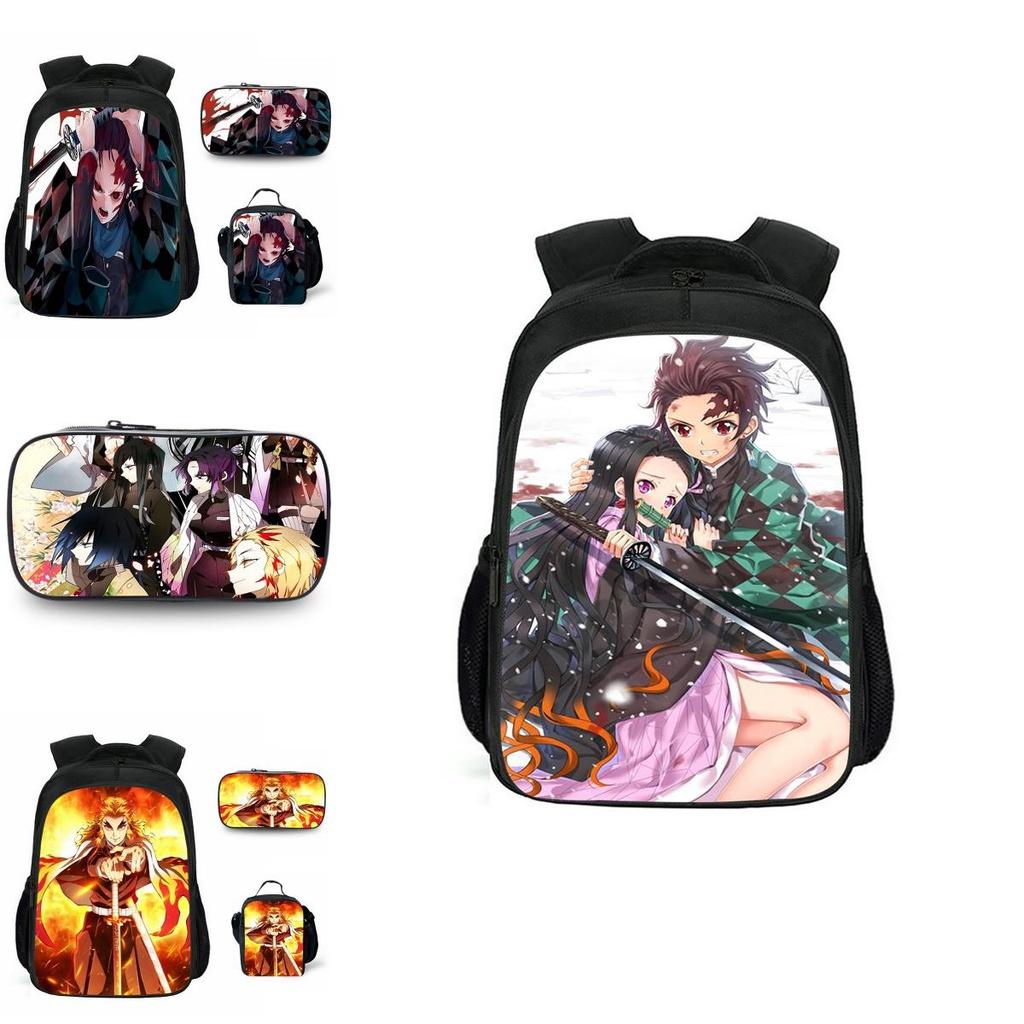 Practical And Easy To Clean Demon Slayer Kimetsu No Yaiba Backpack For School And Travel