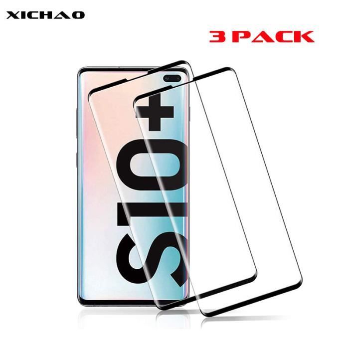 Film Protecteur - XICHAO - Samsung Galaxy S10 Plus - Verre Trempé - 3 Pièces - Protection Écran