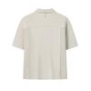 Fila Milano Series Fashion Classic Retro Casual Versatile Comfortable Knitted Loose Short Sleeve Polo Shirt Men Tops Feather-Gray F11M625136FGY
