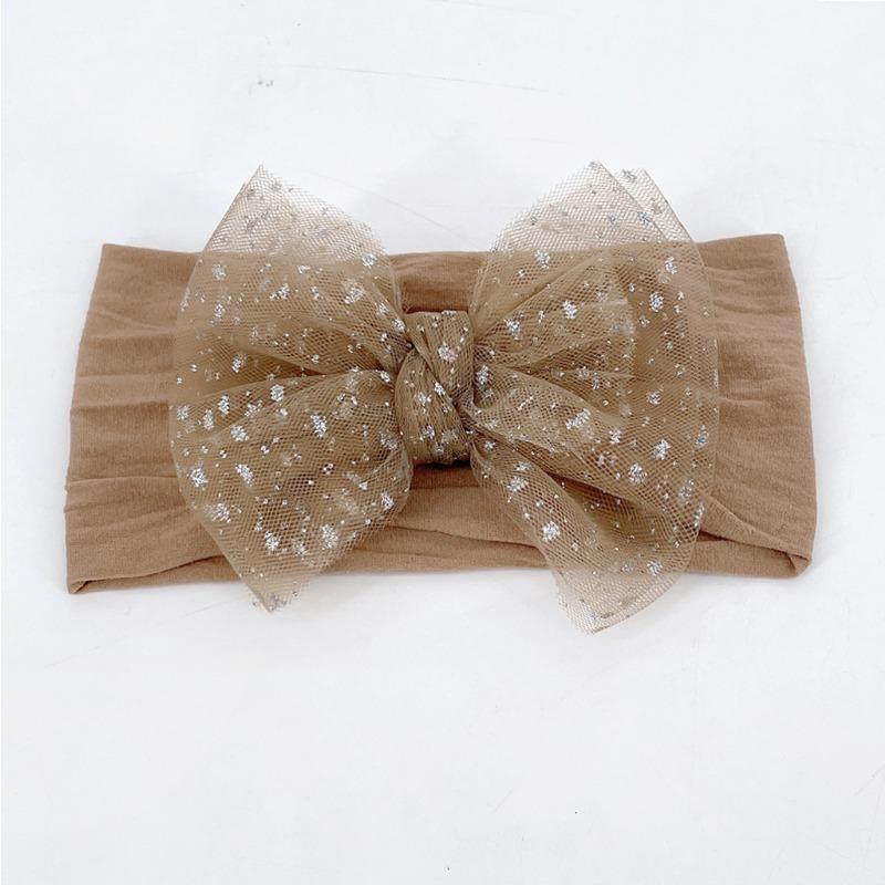 Baby hair accessories plain soft nylon bow headband children's headscarf jewelry children's hair accessories