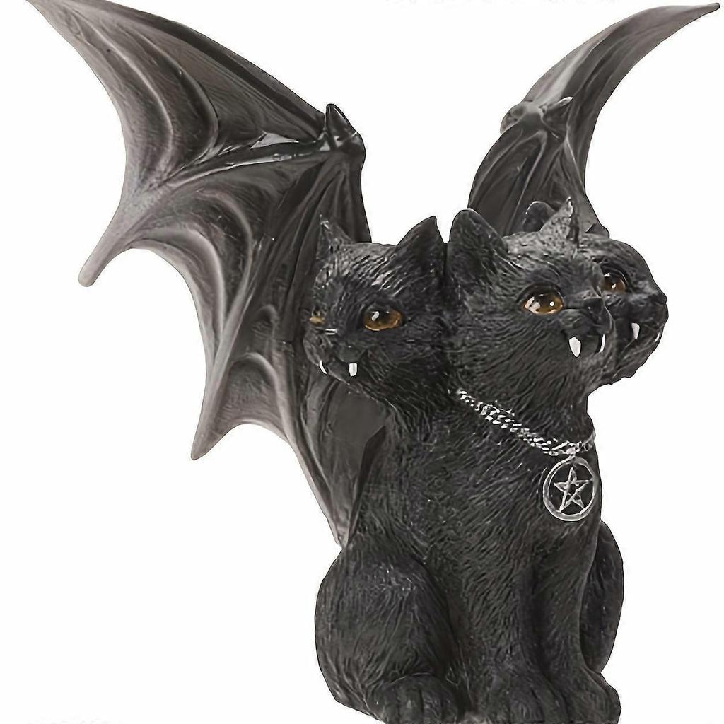 Bat Winged Cat Black Cat Halloween Scene Decoration