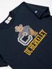 Champion 7oz with Size Men's T-Shirt One-Point Logo, Navy, M, T1011, C5-V304
