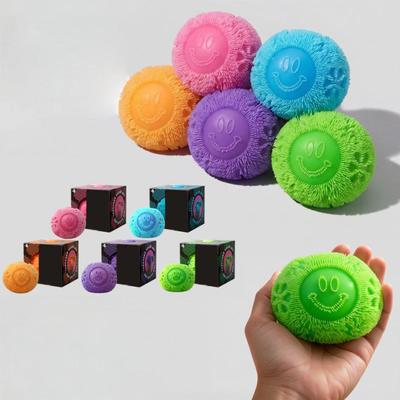 Fuzzy Flower Power Soft Squishy Stress Ball Sensory Fidget Toy Focus Relax Gadget for Adults Office Desktop Daily Leisure Use