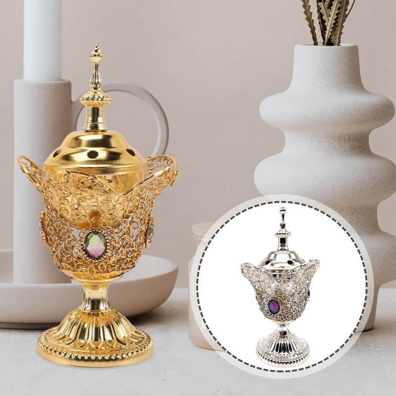 Creative Middle Eastern Gift Middle Eastern Golden 220V Electric Censers Metal Bakhoors Burners Safe ,Not Have Flame