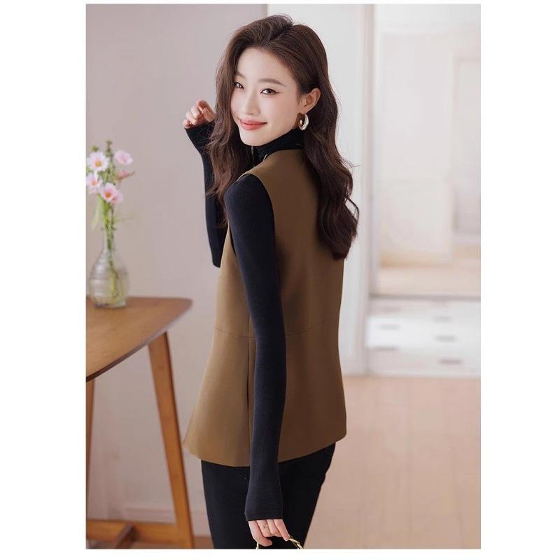 Sleeveless Suit Vest Jacket for Women Autumn New Professional Vest Vest Casual Versatile Vest for Women