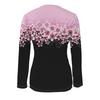 Camiseta de manga larga con cremallera y estampado creativo para mujer, transpirable, suave y cómoda, adecuada para uso casual durante todo el año.