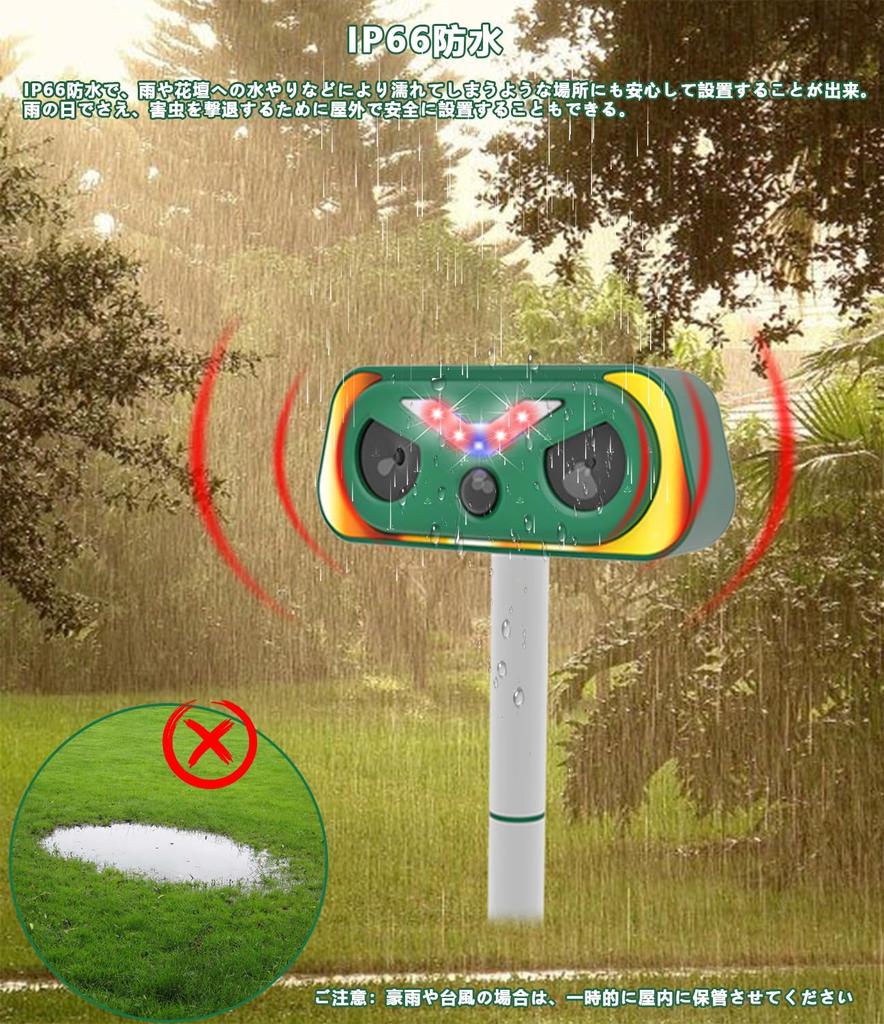New SiciMux Ultrasonic Animal Repellent for and Pests Powerful LED and Flame Repels Dogs and Quiet 2000mAh Large Capacity Long Standby IP66 Two Fully