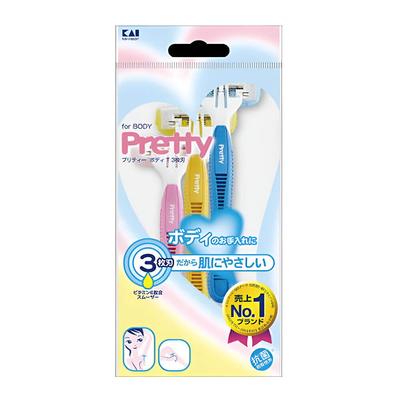 Razor for Women PRETTY 3 Pcs. In Kai Razor Packaging