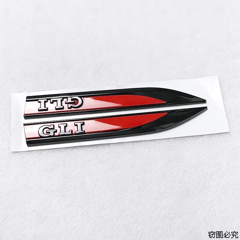 

2026 Hot For Volkswagen VW 16.2x2cm Car Side Fender Emblem Sticker for VOLKSWAGEN GTI GLI Polo Golf Jetta Beetle MK7 MK5 Tiguan