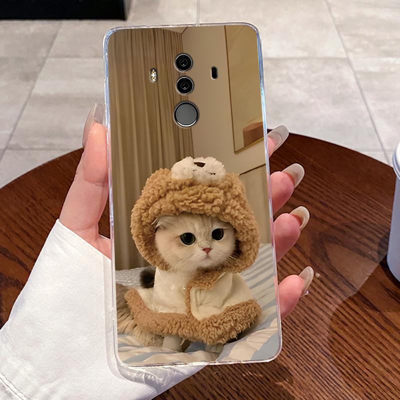 For Huawei Mate 10 Pro Capa Huawei Nova 2i Fundas Huawei Mate 10 Lite Covers Clear Silicone Soft TPU Coque Cute Cat Phone Case