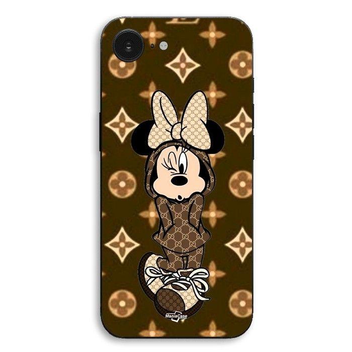 Coque Pour iPhone 17e Minnie Disney LV marron Manoacase noir