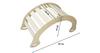 Montessori Wooden Rocker With Cushion For Children, Solid Varnished Polish