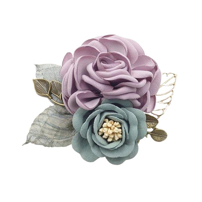 Elegant Korean Fabric Flower Brooch: A Versatile Accessory For Professional And Casual Wear