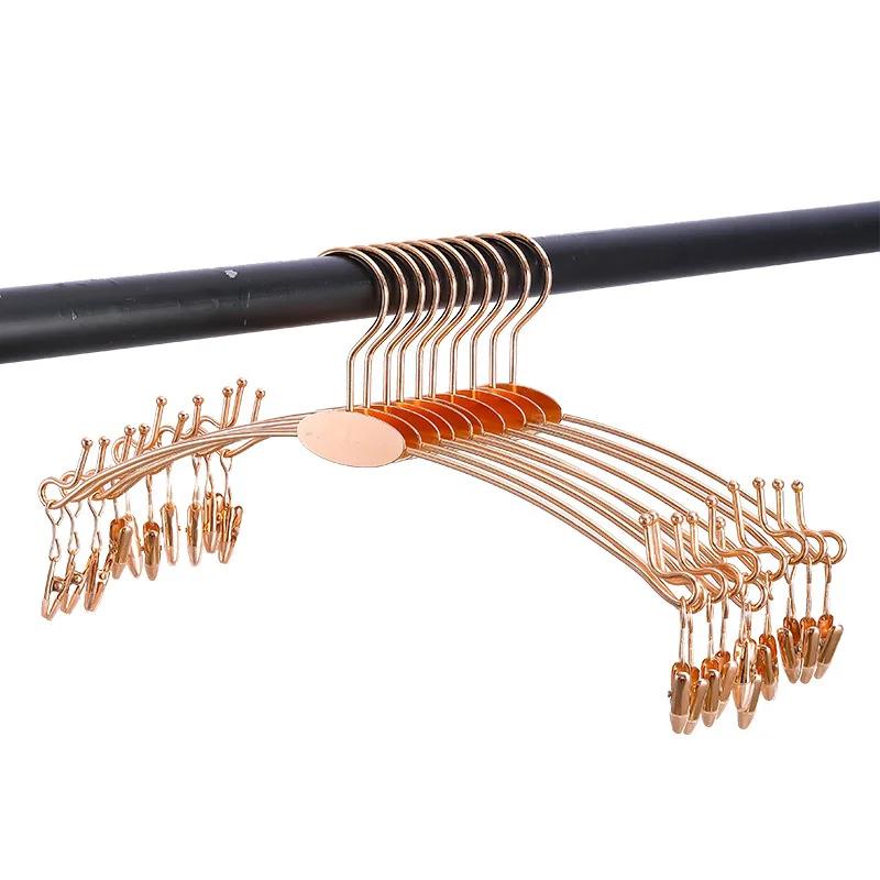 

Металлическая стойка для нижнего белья, прочная модная вешалка для одежды для взрослых, вешалка для нижнего белья с зажимами, упаковка 5/10 шт. 5pcs