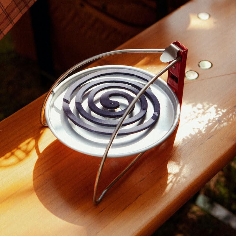 Dulton Mosquito Coil Holder Galvanized Color Mosquito Coil Holder Outdoor Storage Height 110mm Width 175mm Depth 165mm H21-0307