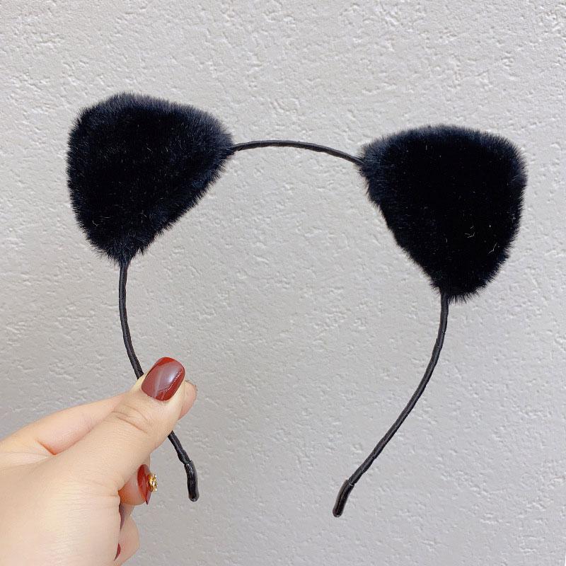 1Pc Plush Daily Use Cat Ear Decoration Cartoon Headband Cute Hair Accessory