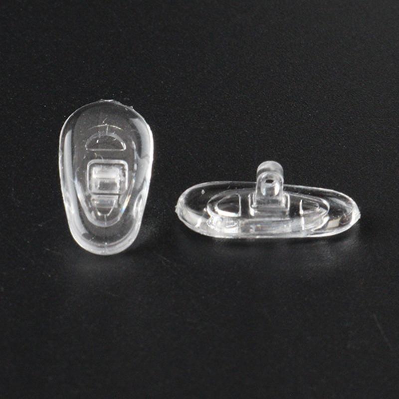 KAMMPT 5/10 Pairs Per Set Oval Screw-in Silicone Glasses Nose Pads High Quality Common Elastic Nose Brackets for DIY Replacement