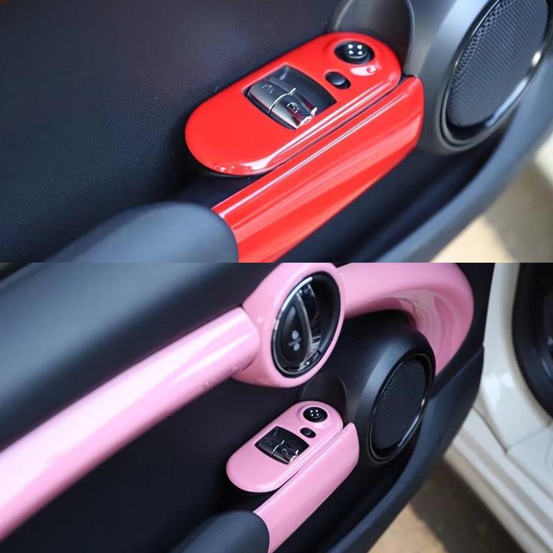 Car Window Lift Button Panel Decorative Sticker For BMW MINI ONE Cooper S F55 F56 F57 Interior Modification Accessories