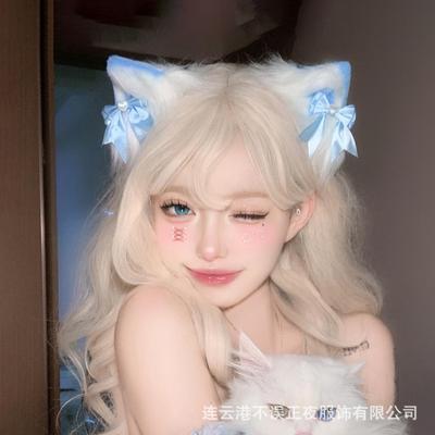 Sweet Fun Love Bow Hairpin Ballet Girl Pure Desire Cat Girl Cute Maid Headband Hair Accessories