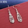 925 Sterling Silver Openwork Pattern Pendant Earrings - Beautiful Gift Jewelry