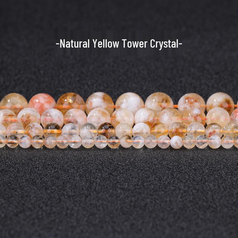 Natural Yellow Citrine Crystal Beads for Handmade DIY Bracelets & Necklaces