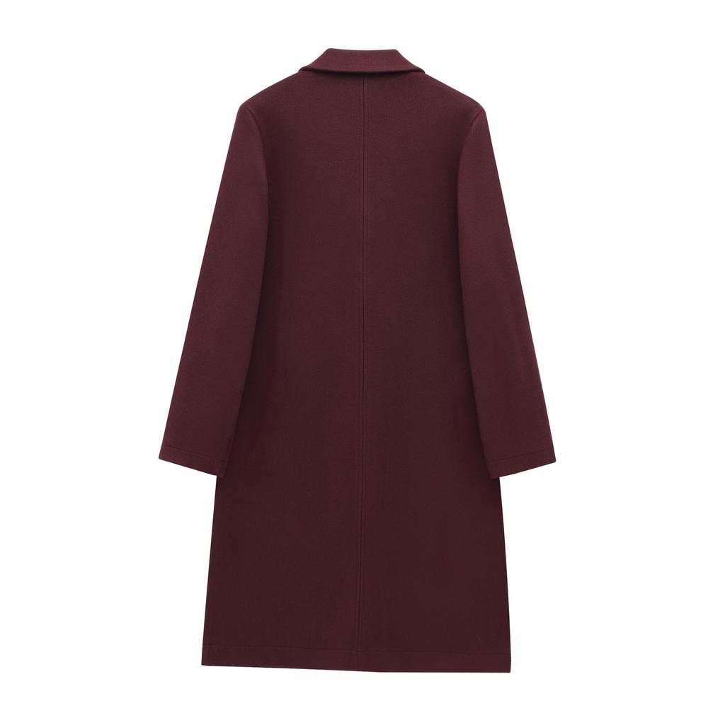 2025 Retro Europäischer & Amerikanischer Damen Wollreversmantel mit Knopfdetails - Vielseitige und Weiche Pendlerjacke