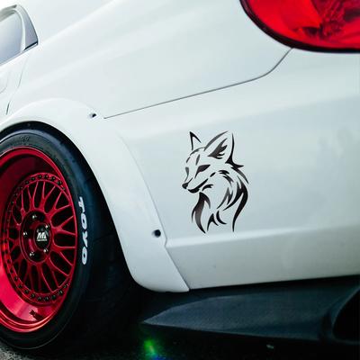 Fuchs Kopf Aufkleber Auto Fenster Kreative Deko Tierwelt Reflektierender Sticker LKW Laptop Wohnmobil Stoßstange Vinyl Grafiken Zubehör