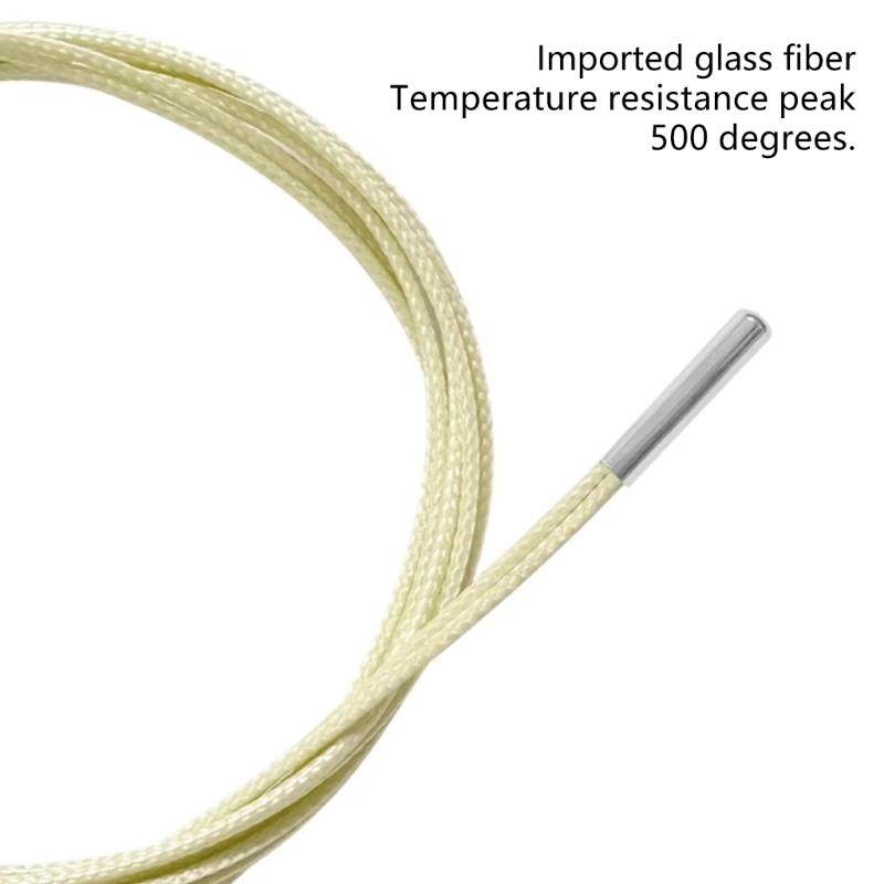 PT1000 Heat Resistant Thermistor, 3x15mm 400℃ Temperature Thermal Resistor for Stable 3D Printing