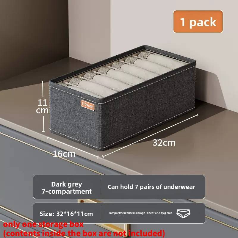 Underwear Storage Box With Dividers For Closet Organization And Drawer Use