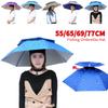 Portable Foldable Fishing Sunshade Headwear Umbrella Hat Double-Layer UV Protection Sunscreen Umbrella Caps Outdoor Parasol
