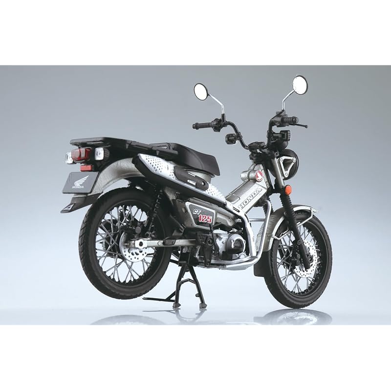 Skynet 1/12 Scale Finished Honda CT125 Motorcycle in Matte Armored Silver Metallic