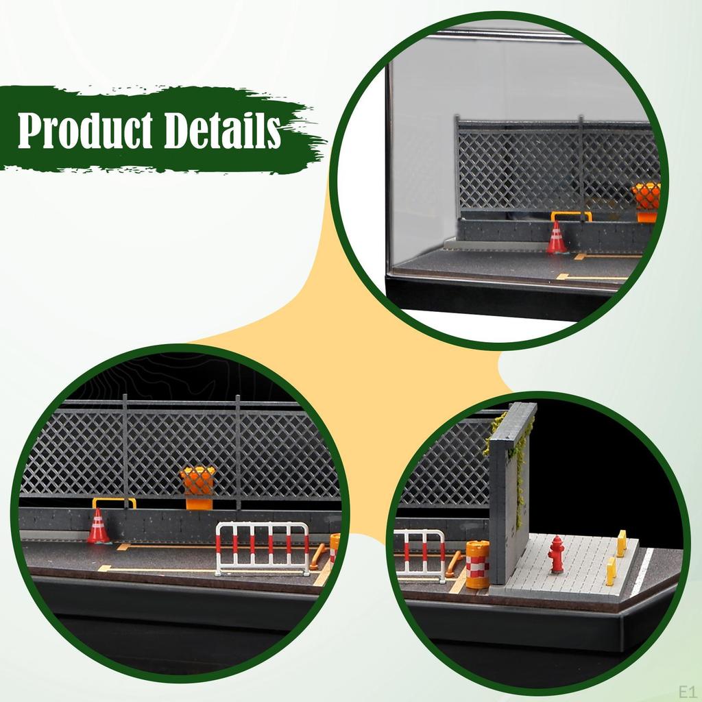 1/64 Diorama Car Display Case,Diecast Garage Simulation Collection Realistic Ornament Alloy Cars